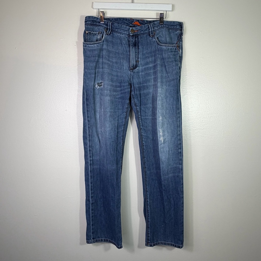 Tommy Bahama Distressed Straight Leg Denim Jeans - Picture 5 of 7